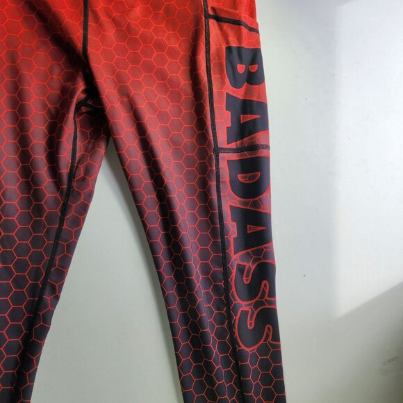 CVG Womens reversible Camo & Honeycomb Leggings High Waist & Pockets workout med - Picture 4 of 6